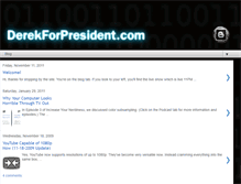 Tablet Screenshot of derekforpresident.com